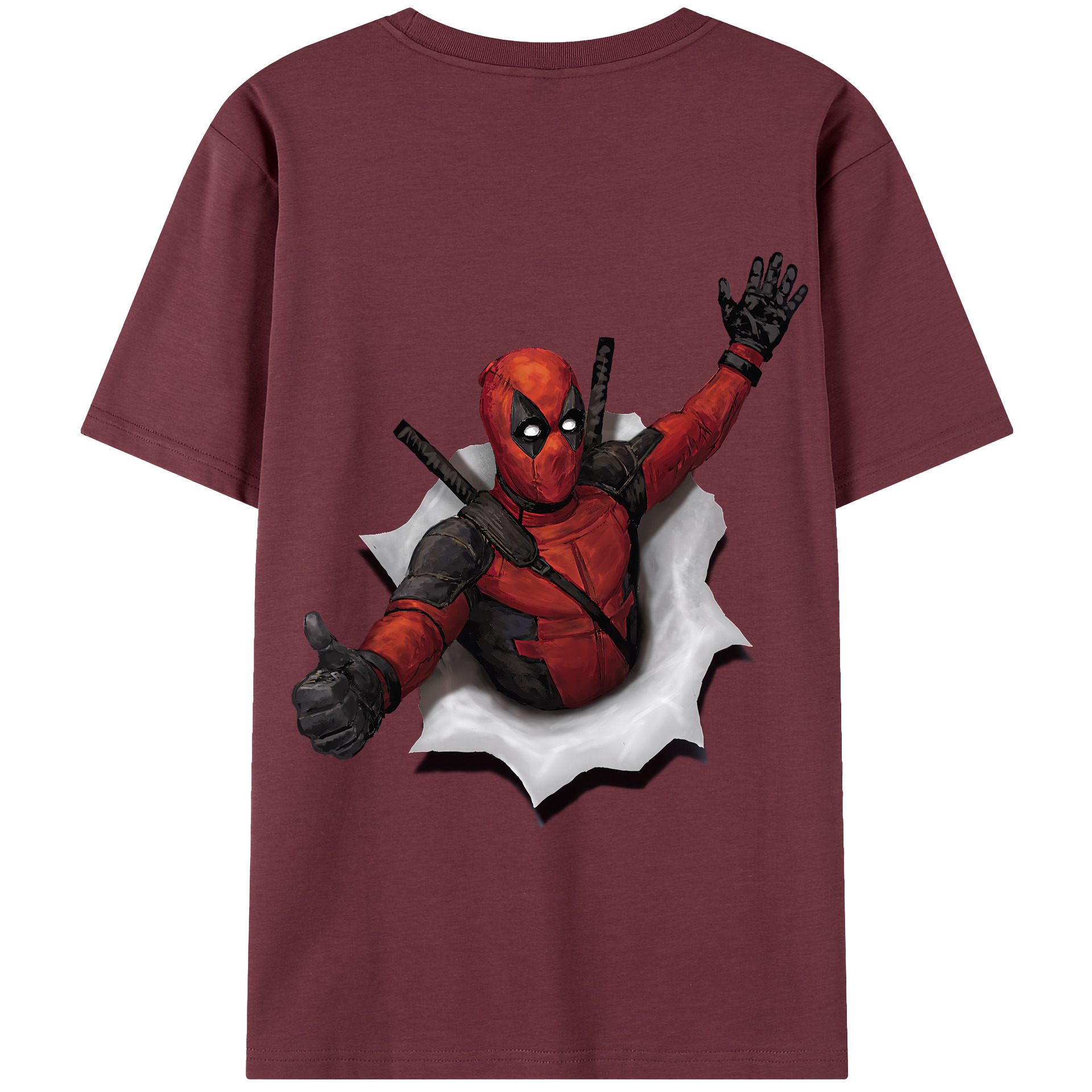 （画像用） Deadpool デッドプール 綿100％半袖Tシャツ（背面プリント）